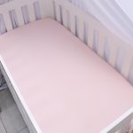 Cot Fitted Sheet A Plain Light Dusty Pink