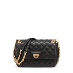 Finley Medium Flap Shoulder -black gold