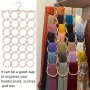 12 LAPS/28 Laps Multi-functional Scarf Rack Household Use Space Saving Hanging Wardrobe Holder