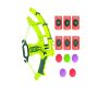 Kids Toy Bow With Foam Balls And Foam Barrel Targets - Green