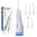 Cordless Portable Water Flosser With 300ML Tank: Rechargeable Oral Irrigator With 5 Tips For Travel Braces Care And Sensitive Gu