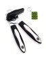 Black & Stainless Steel Can Opener-ergonomic Manual Kitchen Tool& Keyholder