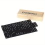 28PCS Black Dominoes Wooden Boxed Black Dominoes Wooden Board Game Gaming Gift Halloween Christmas Gift