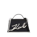 K signature Small Crossbody Bag -white black