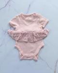 Country Road Pink Frilly Baby Grow Newborn