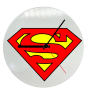 Superman White Ceramic Battery Powered Analogue Wall Clock