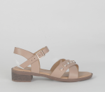 Block Heeled Sandal - 4 Kids Beige