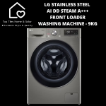 LG Stainless Steel Ai Dd Steam A+++ Front Loader Washing Machine - 9KG