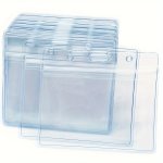 10 Pack Of Waterproof Clear Plastic Id Card Holders - Perfect For Credit Cards Id Swipe Cards Key Cards And Driver's License - P