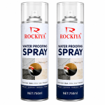 Rockiya 750ML Waterproofing Spray Can Rubber Leak Seal For Cracks 2 Pack – White