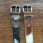Elite Nguni Hide And Leather Belt - Brown 42