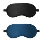 Sleep Mask Satin Silk Eye Mask Blackout Eye Mask Covers For Sleeping 2 Pack
