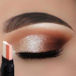 Glitter Double Color Gradient Eyeshadow Stick Pencil: Waterproof 2-IN-1 Eye Makeup With Shimmer Metallic And Holographic Effects