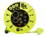 Masterplug Pro-xt 10M Medium Duty Extension Cable Reel - 4 Socket With Switch