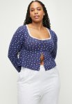 Cotton On Plus Sleep Ribbed Long Sleeve - Midnight Rain Charli Ditsy Floral