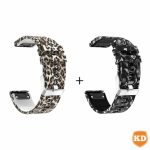 FENIX Killer Deals 22MM Silicone Strap Combo For Garmin 5- Black & Leopard - Best Bargains Online