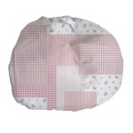 Hide And Seat Bean Bag Buddy Patchwork Mix Pink Checkered And Flowers