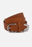 To The Point Buckle Belt - Tan & Silver