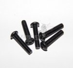Screws – M2.5X12MM Round Head Hex Socket Screws – Black 5PCS