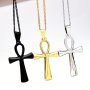 1pc Ancient Egyptian Purchasing Ankh Anka Necklace Life Lucky Cross-shaped Pendant Religious Belief Fashion Jewelry