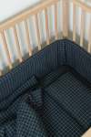 Navy Grid Cot Duvet Cover - Incl Pillow Inner
