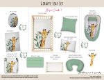 Cot Duvet Bedding Giraffe Leaf Set Sage Green