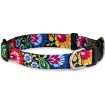 Dog Collars With Floral Print Soft Comfortable Adjustable Collars For Small Medium Large Dogs