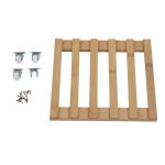 Bamboo Roller Plant Stand With Wheels Compatible With Heavy Pots