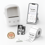 NB808 - Niimbot - B2_PRO - 300DPI - Portable Thermal Label Printer Incl Free Label 50X30MM Ice Silver