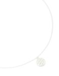 Sterling Silver Molten Round Pendant Necklace