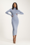 Yolanda Poloneck Bodycon Dress - Flintstone - XS