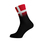 Denmark Flag Socks - XL Black