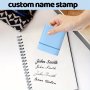 1PC Blue Custom Name Stamp Paints Personal Waterproof Non-fading Cartoon Clothing Name Seal Office Supplies School Supplies Home Supplies Back To School Gift School