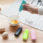 1PC Electric Milk Frother Handheld Whisk Pp Material MINI Portable Egg Beater Cappuccino Frother Mixer Kitchen Accessory Cooking