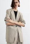 Gathered-sleeve Jacket - Beige