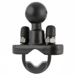 RAM Rail Base With Zinc Coated U-bolt & 1" Ball For Rails From 0.5" To 1.25" In Diameter