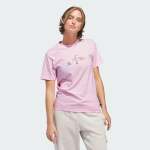 Adidas Womens Elem Flrl Short Sleeve Tee Clear Pink - 10XL