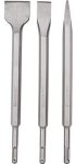 SDS Plus Chisel Set 3PCE Pointed 14MM Flat 20MM Flat 40MM Tork Craft
