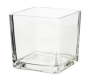 Glass Vase 8X8CM Square Clear Glass Vase 8 Cm Clear