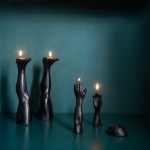 Falling Man Hand-poured Sculpted Candle - Matt Black