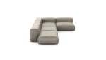 Four Module Corner Sofa - Velvet - Stone - 220CM X 346CM
