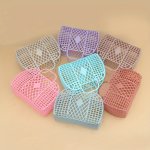 Portable Plastic Hollow Shower Bag Summer Beach Storage Bag Carry On Basket Tote & Travel Essential Accessories