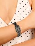 Black Coated Metal Rectangle Roman Numeral Watch