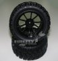 – 1:10 Monster Truck Tires – Mounted – Black 1 Pair