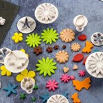 33PCS Flower Butterfly Leaf Cookie Cutters And Stamp Set - Perfect For Baking And Fondant Molding - Kitchen Gadgets And Accessor