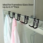 1 2 4 Pack Space Aluminum Metal Door Hook Shower Glass Door Hook Free Hole Towel Holder Hanger Rack Bathroom Organizer Home Acce