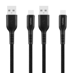 Quadro Series Micro USB 4 Cable Pack - Black - Rocka