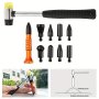Car Body Paintless Repair Tool Rubber Hammer Leveling Pen Protruding Points Leveling Elasticity Car Bumps Dents Shaping
