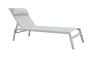 Riba Steel & Textile Pool Lounger White W92CMXL199CM