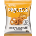 Pretzels Honey & Mustard Flavoured Baked Snack 30G